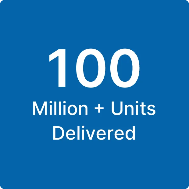 100 Million + Units Delivered