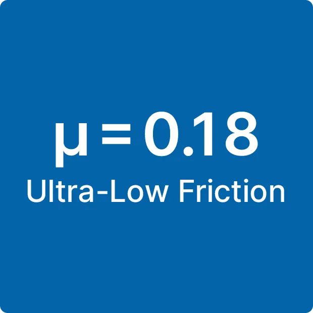 μ = 0.18 Ultra-Low Friction